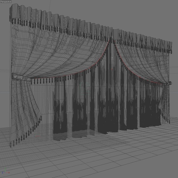 3d model drapery curtain window - CURTAIN 5 by Carrara1